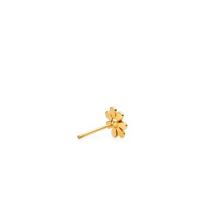 گوشواره گل نیلو تک نگین