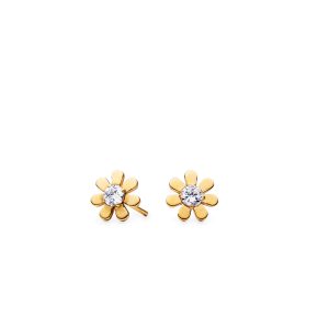 گوشواره طرح گل نگین دار
