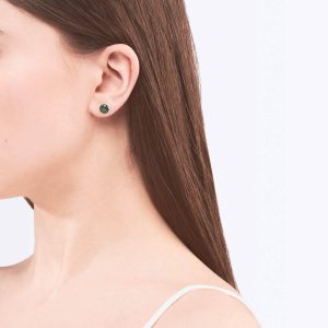 گوشواره طلا جدید سنگ مالاکیت