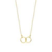 گردنبند و آویز طلا دو حلقه