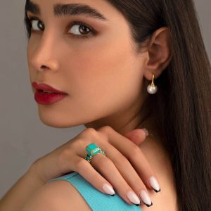 انگشتر و شیک زنانه فیروزه ای