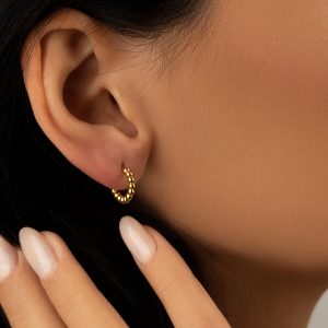 گوشواره طلا نیم دایره و میخی