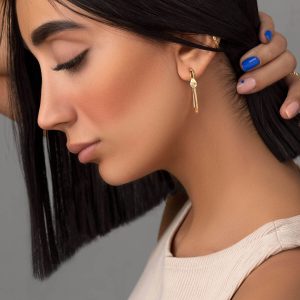 گوشواره طلای لنگه به لنگه