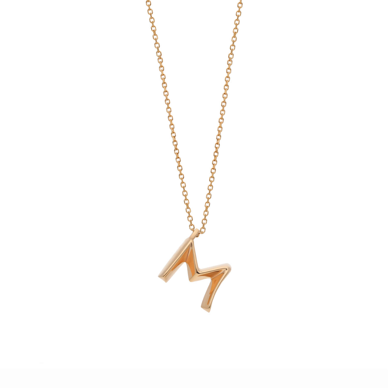 letter m gold pendant (1) اویز m با زنجیر طلا