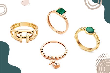 خرید انواع انگشتر طلای دخترونه