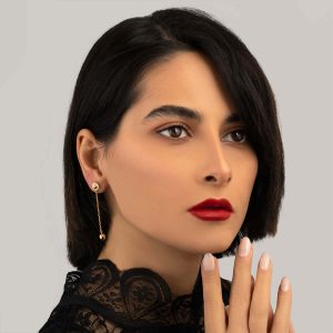 گوشواره طلا بلند مجلسی زنانه