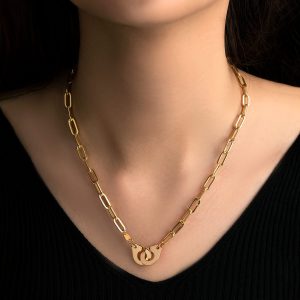 گردنبند پهن با زنجیر ضخیم