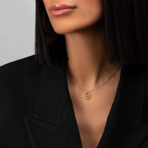 آویز طلا حرف انگلیسی E ای