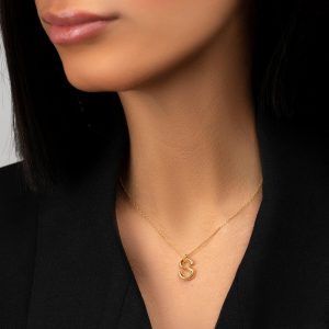 زنجیر طلا با آویز s