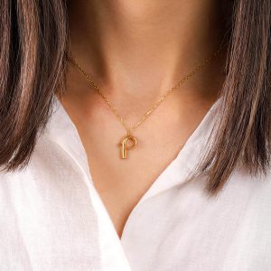 گردنبند طلا حرف p انگلیسی