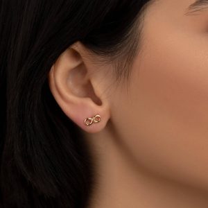 گوشواره بی نهایت طلا ریز