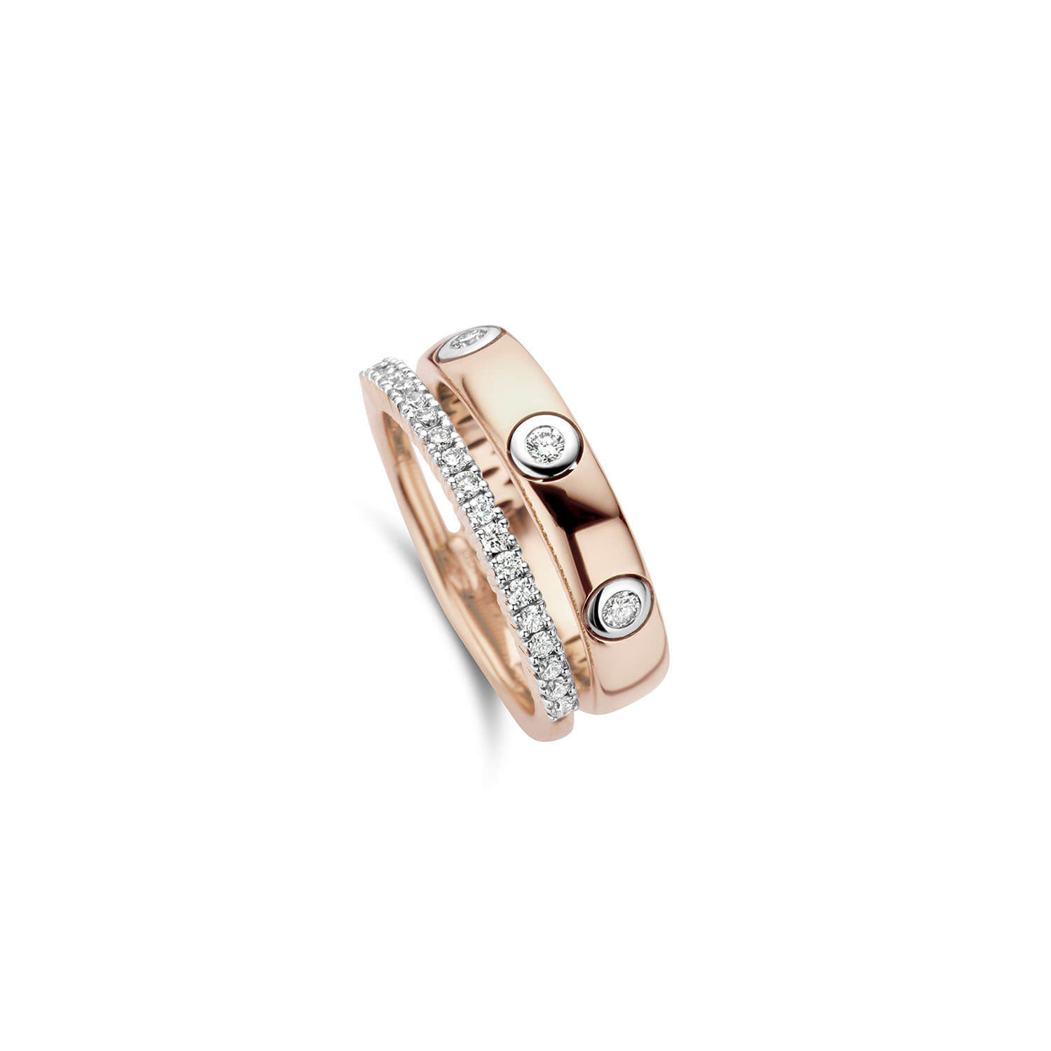 Eternity circle gold ring انگشتر طلا اترنتی دو حلقه