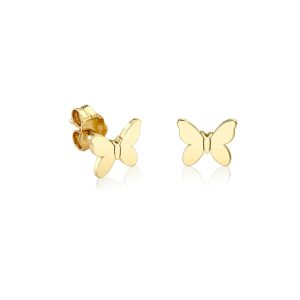 گوشواره پروانه طلای ریز و میخی