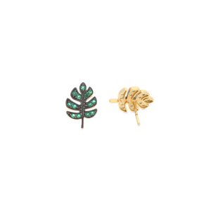 گوشواره طلای برگ با طراحی شیک