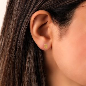 گوشواره طلا کاکتوس دخترانه ظریف