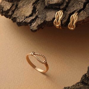 انگشتر و گوشواره طلا جذاب فرود