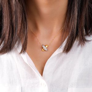 گردنبند طلا زنانه مدل ایکس