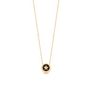 گردنبند طلا گرد star میناکاری