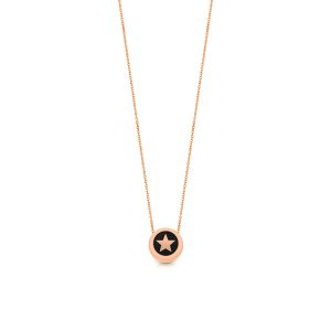 گردنبند طلا گرد star میناکاری