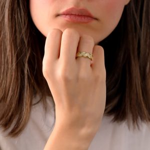 انگشتر طلا اترنیتی زیگزاگ زنانه
