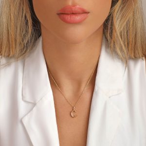 گردنبند طلا حرف انگلیسی C