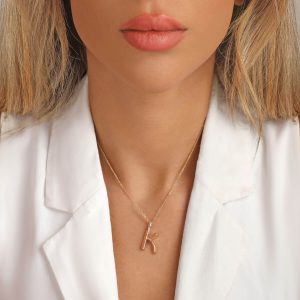 گردنبند طلا حرف انگلیسی K