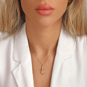 گردنبند طلا حرف انگلیسی t