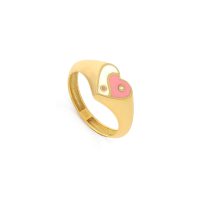 انگشتر طلا زنانه قلبی زرد