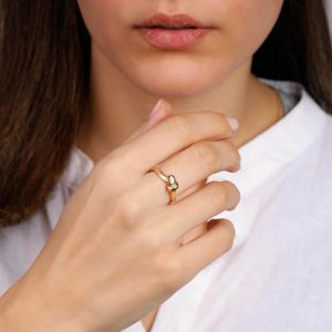 انگشتر طلا زنانه گره بدون نگین