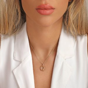 گردنبند طلا حرف انگلیسیq