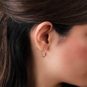 گوشواره طلا حلقه ایی دخترانه