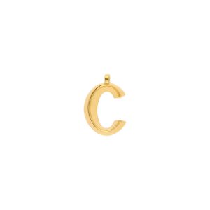 پلاک طلا حرف C انگلیسی ظریف