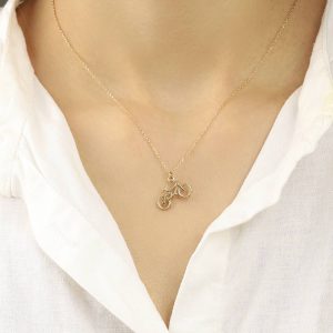 گردنبند طلا دوچرخه اسپرت