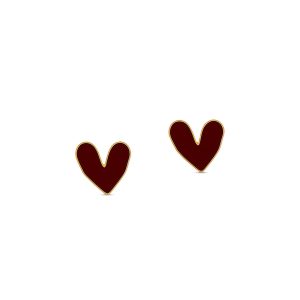 گوشواره طلا Heart بزرگ زرد